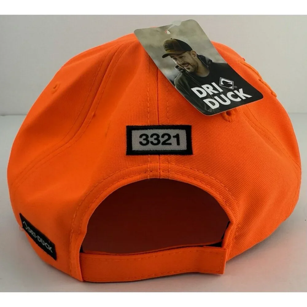 DRI Duck 3D Buck Blaze Hat Orange/Black‎ Low Profile Embroidered 3321 OSFM NWT